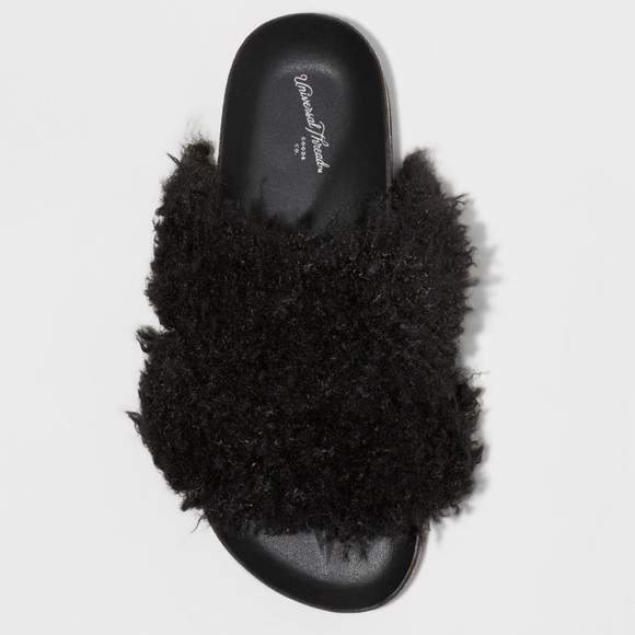 2 strap fur slides